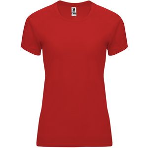 Roly CA0408 - BAHRAIN WOMAN Camiseta técnica entallada de manga corta ranglán para mujer Rojo