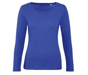 B&C BC071 - Camiseta de manga larga para mujer 100% algodón orgánico Cobalto azul