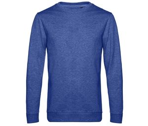 B&C BCU01W - Sudadera cuello redondo Heather Royal Blue