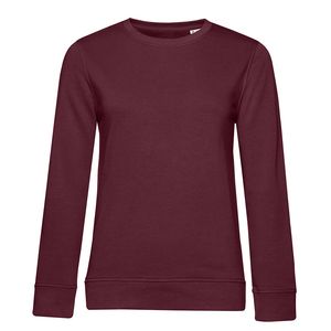 B&C BCW32B - Women's Organic Round Neck Sweatshirt Burgundy