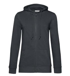 B&C BCW36B - Sudadera con sudadera con cremallera orgánica para mujeres Asfalto