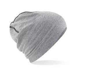 Beechfield BF366 - gorro de algodón Hemsedal Heather Grey/ Black