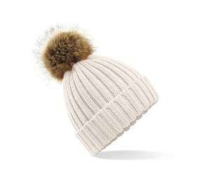 Beechfield BF412 - Big mesh Pop Pom beanie Harina de avena