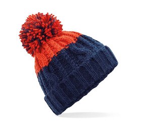 Beechfield BF437 - Después de gorro Oxford Navy / Fire Red