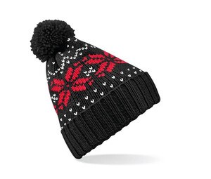 Beechfield BF456 - Gorro de copo de nieve Black / Classic Red / White