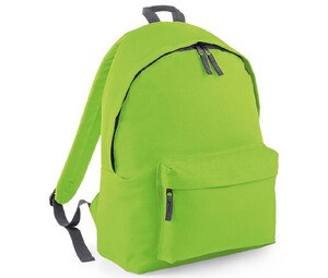 Bag Base BG125J - Mochila moderna para niños. Lime Green/ Graphite Grey