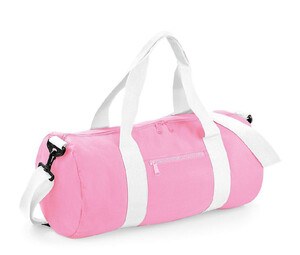 Bag Base BG144 - Bolsa de viaje tipo barril Classic Pink/ White