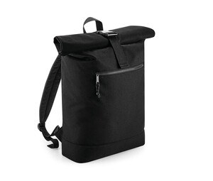 Bag Base BG286 - Mochila con cierre enrollable hecha de material reciclado Negro