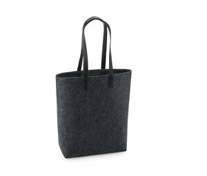 Bag Base BG738 - Bolsa de compras en fieltro de poliéster Antracita mezcla / Negro