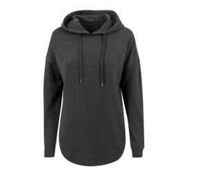 Build Your Brand BY037 - Sudadera extragrande para mujer BY037 Charcoal