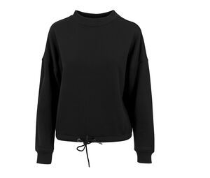 Build Your Brand BY058 - Sudadera cuello redondo extragrande BY058 Negro