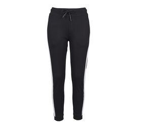 Build Your Brand BY103 - Pantalón de jogging para mujer Negro / Blanco