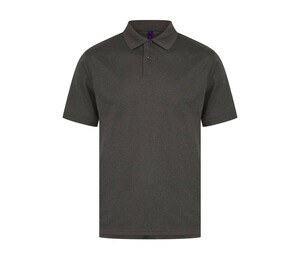 Henbury HY475 - Polo Cool Plus para hombre Heather Charcoal