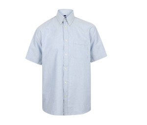 Henbury HY515 - Camisa Oxford hombre Piscina Azul