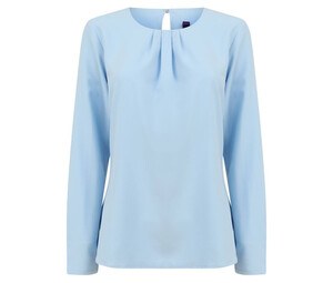 Henbury HY598 - Blusa de manga larga para mujer HY598 Azul claro