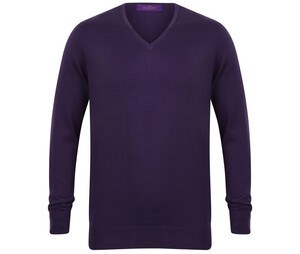 Henbury HY720 - Suéter con cuello de pico para hombre HY720