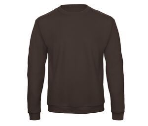 B&C ID202 - Sudadera de corte recto Marron oscuro