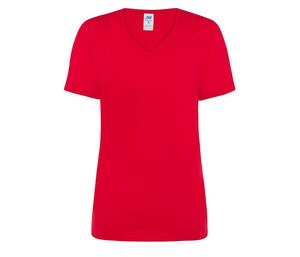 JHK JK158 - Camiseta con cuello de pico para mujer 145 Rojo