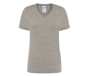 JHK JK158 - Camiseta con cuello de pico para mujer 145 Gris mezcla