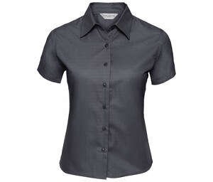 Russell Collection JZ17F - Camisa de sarga de algodón para mujer