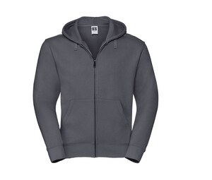 Russell JZ266 - Sudadera con capucha con cremallera auténtica para hombre Convoy Grey