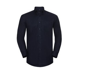 Russell Collection JZ932 - Camisa Oxford para Hombre Bright Navy