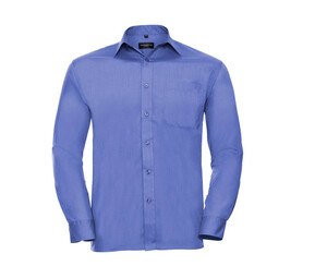 Russell Collection JZ934 - Camisa de popelina para hombre Corporate Blue