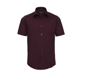 Russell Collection JZ947 - Camisa elástica de algodón para hombre Port