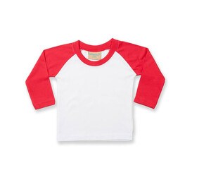 Larkwood LW025 - Camiseta beisbol manga larga LW025 Blanco / Rojo
