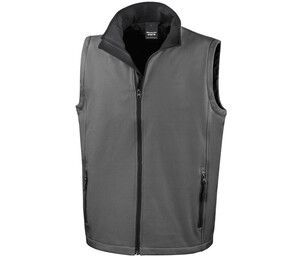 Result RS232 - Forro polar sin mangas para hombre Charcoal/ Black