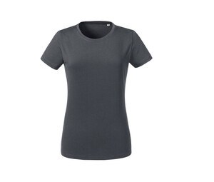 Russell RU118F - Camiseta de peso pesado orgánico para mujeres Convoy Grey