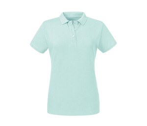 Russell RU508F - Femme orgánica de polo Aqua