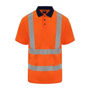 PRO RTX RX710 - Polo de alta visibilidad Hv Orange / Navy