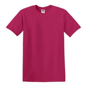 Fruit of the Loom SC220 - Camiseta de cuello redondo para hombre Fucsia