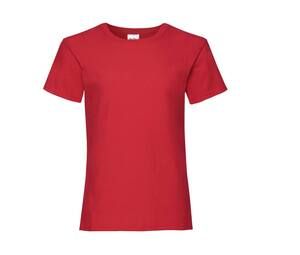 Fruit of the Loom SC229 - Camiseta Valueweight para niñas Rojo