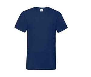 Fruit of the Loom SC234 - Camiseta económica con cuello en V para hombre Azul marino