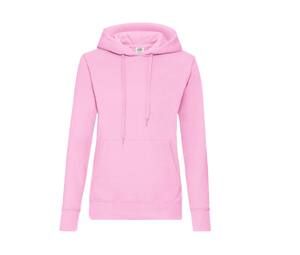 Fruit of the Loom SC269 - Sudadera con capucha para mujer con bolsillo canguro Light Pink