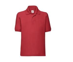 Fruit of the Loom SC3417 - Polo infantil de manga larga Rojo