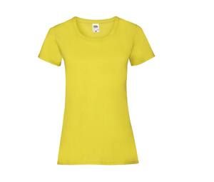 Fruit of the Loom SC600 - Camiseta de algodón Lady-Fit para mujer Yellow
