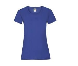 Fruit of the Loom SC600 - Camiseta de algodón Lady-Fit para mujer Real Azul