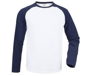 SF Men SF271 - Camiseta de béisbol de manga larga White/ Oxford Navy