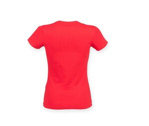 Skinnifit SK121 - Camiseta mujer algodón stretch Bright Red