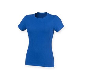 Skinnifit SK121 - Camiseta mujer algodón stretch Real Azul
