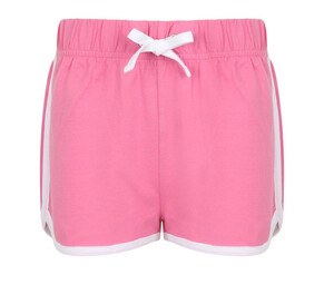 SF Mini SM069 - Shorts retro para Niños Bright Pink / White