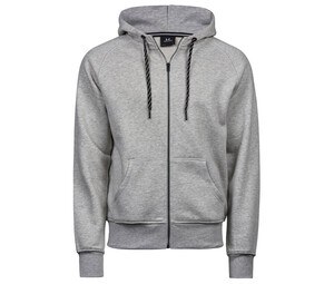 Tee Jays TJ5435 - Sudadera Fashion Con Capucha Y Cremallera Para Hombre Gris mezcla