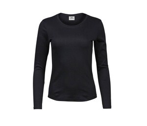 Tee Jays TJ590 - Camiseta de manga larga para mujer Negro