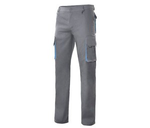 VELILLA V3004 - Pantalón multibolsillos Bicolor V3004 Grey / Sky Blue