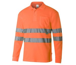 VELILLA V30514 - Polo de alta visibilidad de manga larga V30514 Fluo Orange