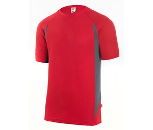VELILLA V5501 - Camiseta técnica bicolor Rojo / Gris