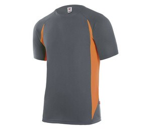 VELILLA V5501 - Camiseta técnica bicolor Grey / Fluo Orange